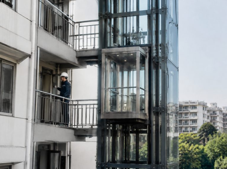 忻州旧楼加建观光电梯